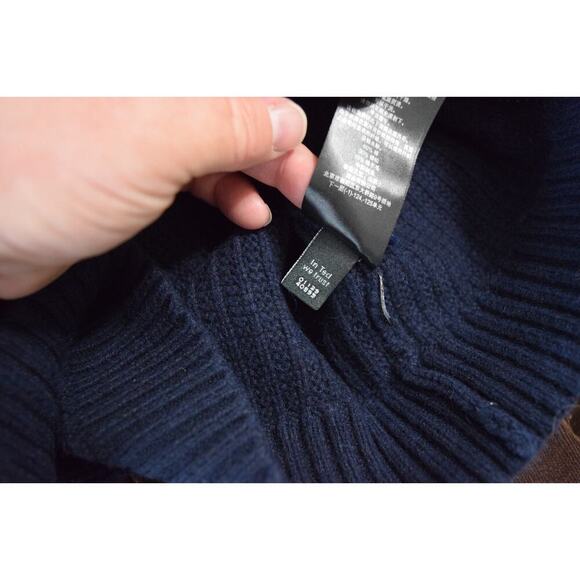 Ted Baker Crew Neck Sweate Men 4 Large Colorblock Stripe Blue Long Sleeve Knit - Picture 6 of 6